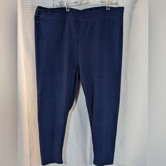 Cuddl Duds fleece lounge pants navy skinny leg size 3X fleece wear with stretch - Picture 10 of 11